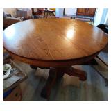 EARLY OAK TABLE W/3 LEAVES