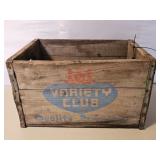 VARIETY CLUB WOODEN CRATE