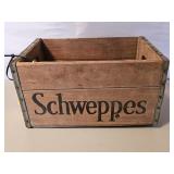 SCHWEPPES WOODEN CRATE