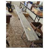 PRIMITIVE WOOD BENCH APPROX. 119 INCH LONG BY