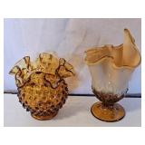 EARLY FENTON LILY OF THE VALLEY 6.5" TALL & FENTON