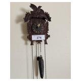 SMALLER BLACK FOREST TYPE CLOCK