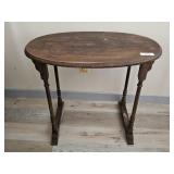 OBLONG WOOD LAMP TABLE