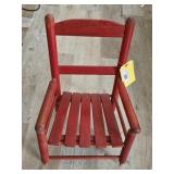 CHILDS RED ROCKER (MISSING ROCKERS)