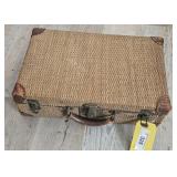 EARLY WICKER TYPE SUITE CASE