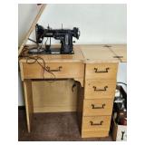AMERICAN ZIG ZAG ELECT. SEWING MACHINE W/CABINET