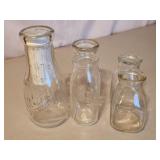 1/2 PINTS MEADOW GOLD & PINT WEAVER MILK BOTTLES