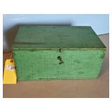 GREEN TOOL BOX WOODEN