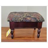 UPH. & WOOD FOOT STOOL