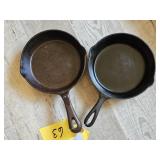 2-C-I SKILLETS 1 MARKED NO.5 & 1 MARKED MSE