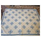 HANDMADE QUILT (EARLY W/STAINS)