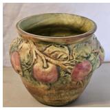 6.5 INCH WELLER VASE BALDIN W/APPLES