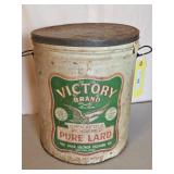 VICTORY BRAND TIN LARD CAN-DAYTON, OHIO
