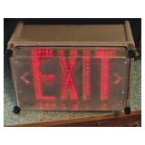 LIGHTED EXIT SIGN 11"BY 6.5"BY 7" - PLASTIC