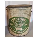 VICTORY BRAND TIN LARD CAN-DAYTON OHIO