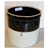 3 GALLON BROWN/WHITE CROCK