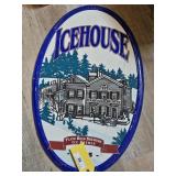 OVAL MODERN ICEHOUSE SIGN APPROX. 31" LONG