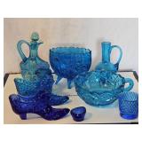 BLUE FENTON BOOTS, BLUE CRUET, CRACKLE