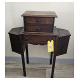 SEWING STAND W/TOP DRAWERS (VERY UNIQUE ITEM)