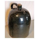 5 GALLON? BROWN CROCK-8 OR G MARKING W/CORK