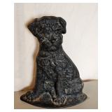 EARLY CAST IRON DOG DOOR STOP APPROX. 12" TALL