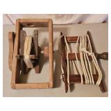2-WOODEN STRING/ROPE REELS