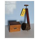 DUSTER & SMALL OAK BOX