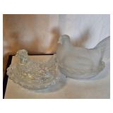 2-HEN ON NEST CANDY DISHES