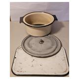 2-ENAMEL WARE LIDES & PAN