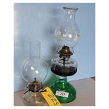 PAIR OF OIL LAMPS