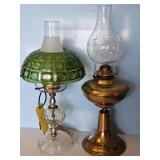 PAIR OF OIL LAMPS
