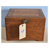 EARLY WOODEN MUSIC BOX CASE