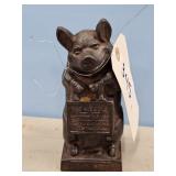 THRIFTY CAST IRON PIG BANK