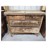 4 DRAWER MARBLE TOP DRESSER