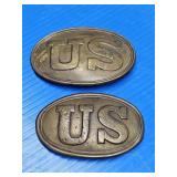 US CIVIL WAR BELT BUCKLES-1 IS ARROW BACK HOOKS &