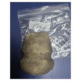 GROVED INDIAN AX WITH DAMAGE ON POINT