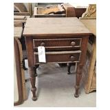 EARLY TWO DRAWER LAMPSTAND