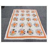 EARLY HANDMADE QUILT-REVERSIBLE