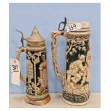 2 BEER STEINS AS IS