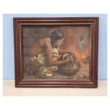 NATIVE AMERICAN FRAMED PRINT