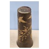 BRASS VASE 8 IN TALL APROX.