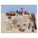 OLD FISHING REEL TIN TYPE TOY PARTS