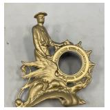 BRASS PLATED CAST IRON CLOCK HOLDER