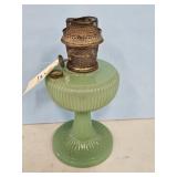 JADITE OIL LAMP MISSING CHIMEY