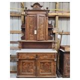 MARBLE TOP AIDE BOARD W/4 DOORS & 2 DRAWERS WITH