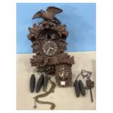 CUCKOO CLOCK & WEIGHTS