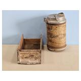 COFFEE CANISTER IN WOOD BOX