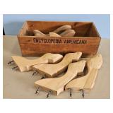 WOOD CRATE AND WOOD TABLE LEGS