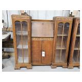 SLANT TOP DESK  WITH DOUBLE BOOKSHEVES