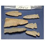 APPROX. 3 & 3.5 INCHES LONG ARROWHEADS